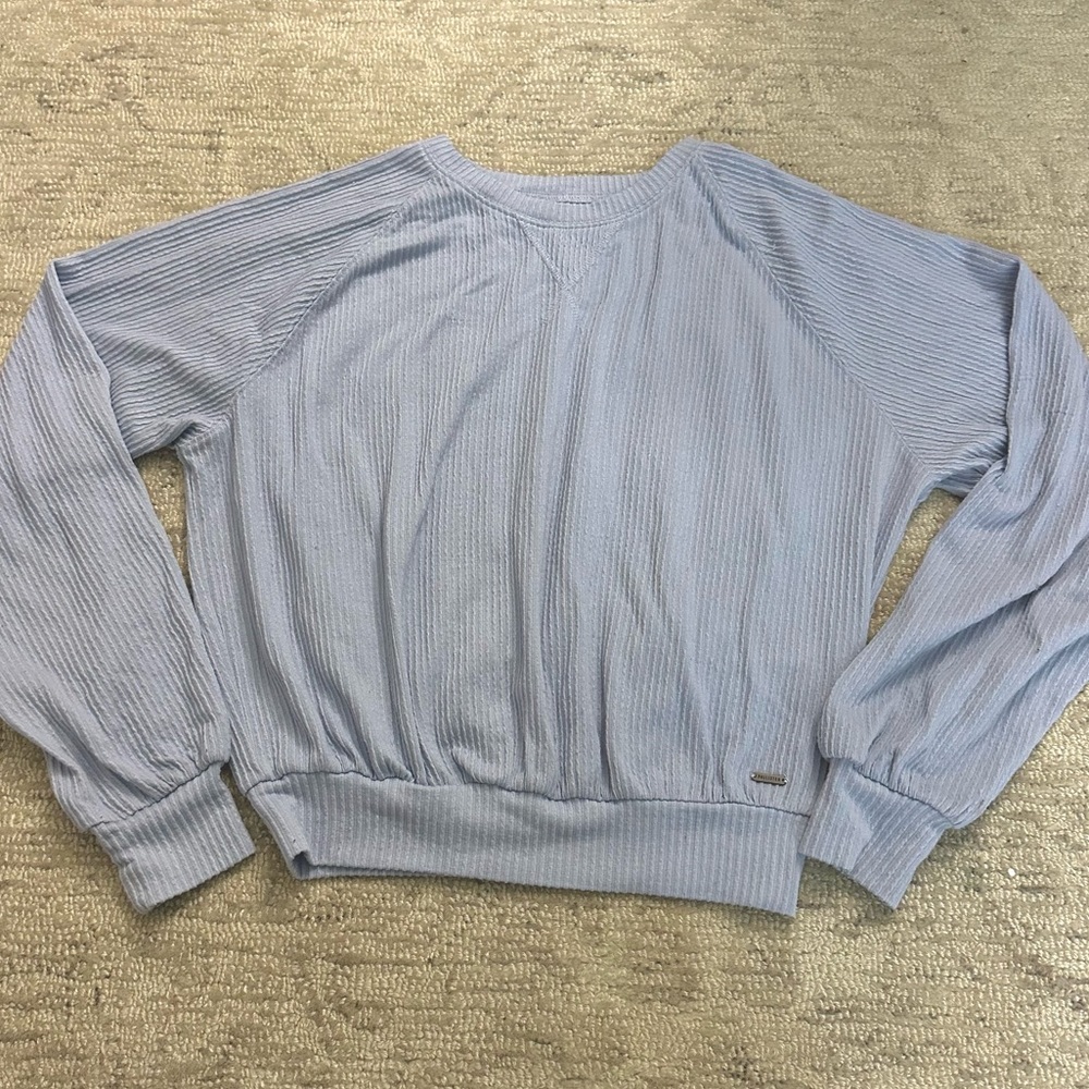 Holister Boyfriend Long Sleeve Tee Shirt Light Blue Comfy